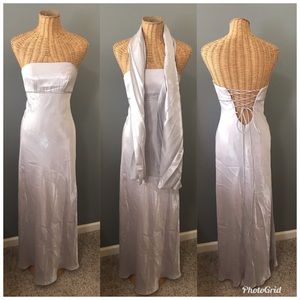 Silver Evening Gown